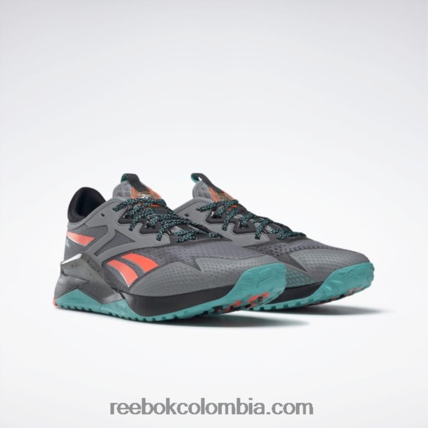 hombres gris puro 5/núcleo negro/verde azulado clásico zapatillas de entrenamiento nano x2 tr adventure hombre Reebok D260LP1063