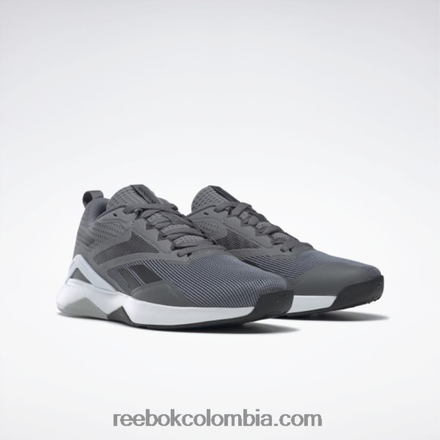 hombres gris puro 6/núcleo negro/gris puro 3 zapatillas de entrenamiento nanoflex tr 2.0 hombre Reebok D260LP1088