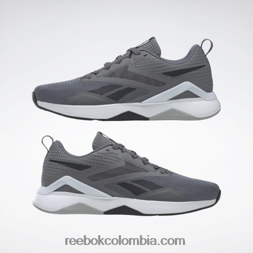 hombres gris puro 6/núcleo negro/gris puro 3 zapatillas de entrenamiento nanoflex tr 2.0 hombre Reebok D260LP1088