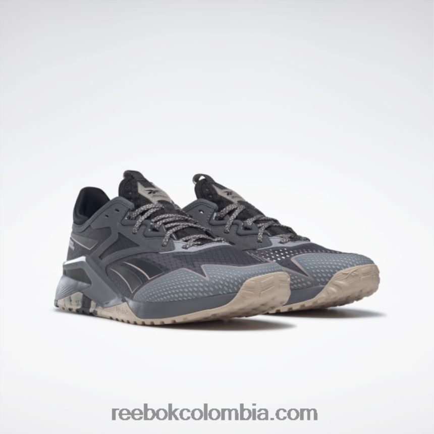 hombres gris puro 6/negro núcleo/crudo suave zapatillas de entrenamiento nano x2 tr adventure hombre Reebok D260LP1049