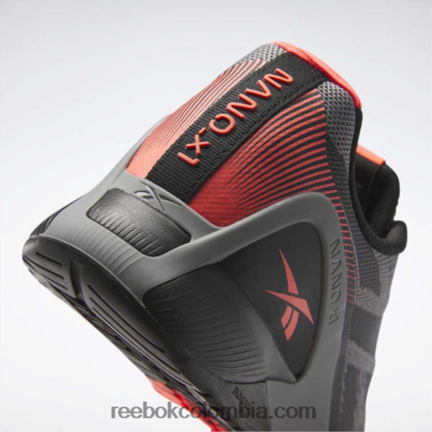 hombres núcleo negro/gris puro 5/naranja llamarada zapatillas de entrenamiento nano x1 para hombre Reebok D260LP1044