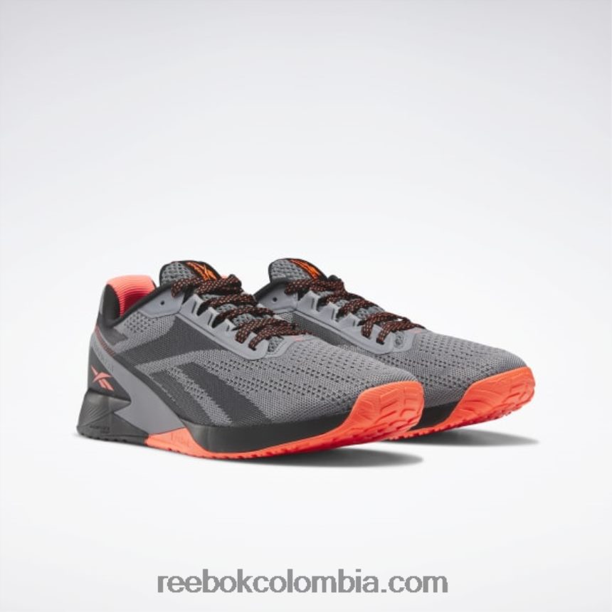 hombres núcleo negro/gris puro 5/naranja llamarada zapatillas de entrenamiento nano x1 para hombre Reebok D260LP1044