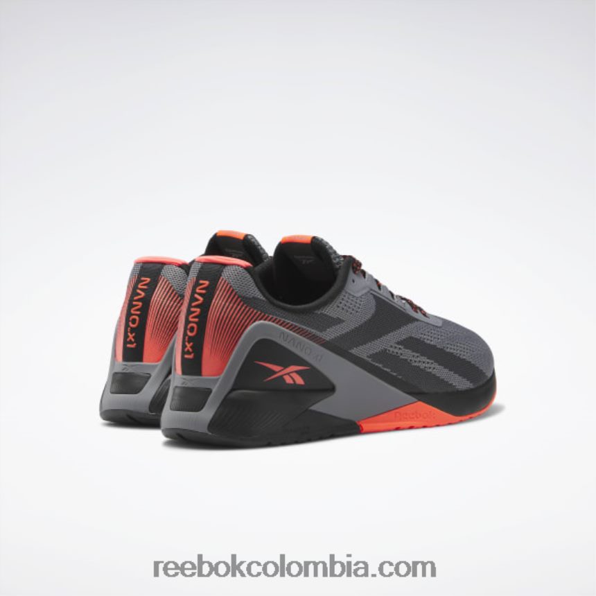 hombres núcleo negro/gris puro 5/naranja llamarada zapatillas de entrenamiento nano x1 para hombre Reebok D260LP1044