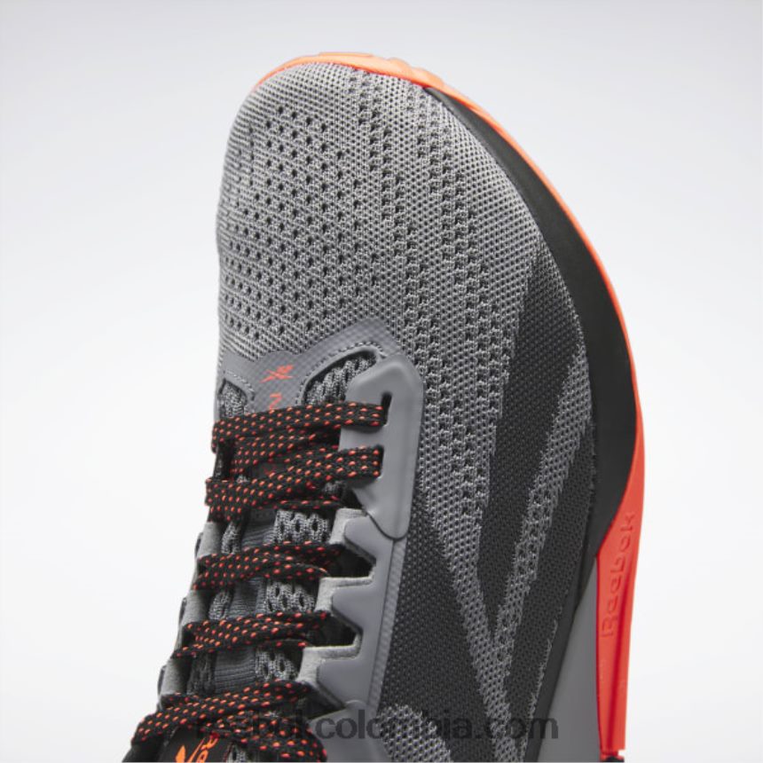 hombres núcleo negro/gris puro 5/naranja llamarada zapatillas de entrenamiento nano x1 para hombre Reebok D260LP1044