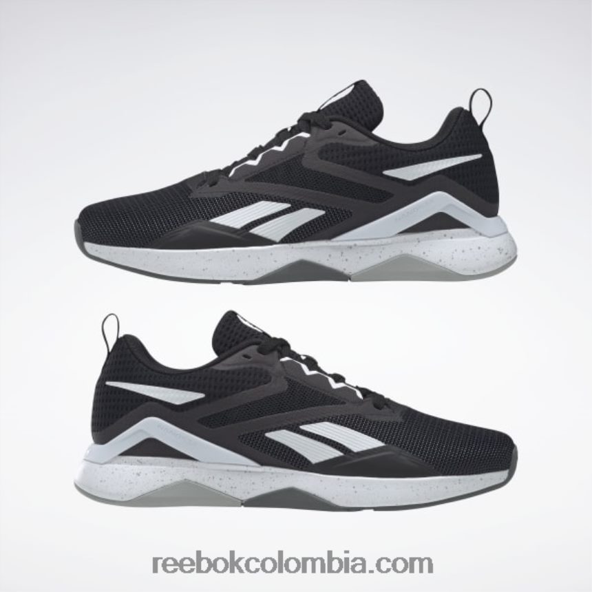 hombres negro núcleo/blanco ftwr/gris puro 6 zapatillas de entrenamiento nanoflex tr 2.0 hombre Reebok D260LP1115