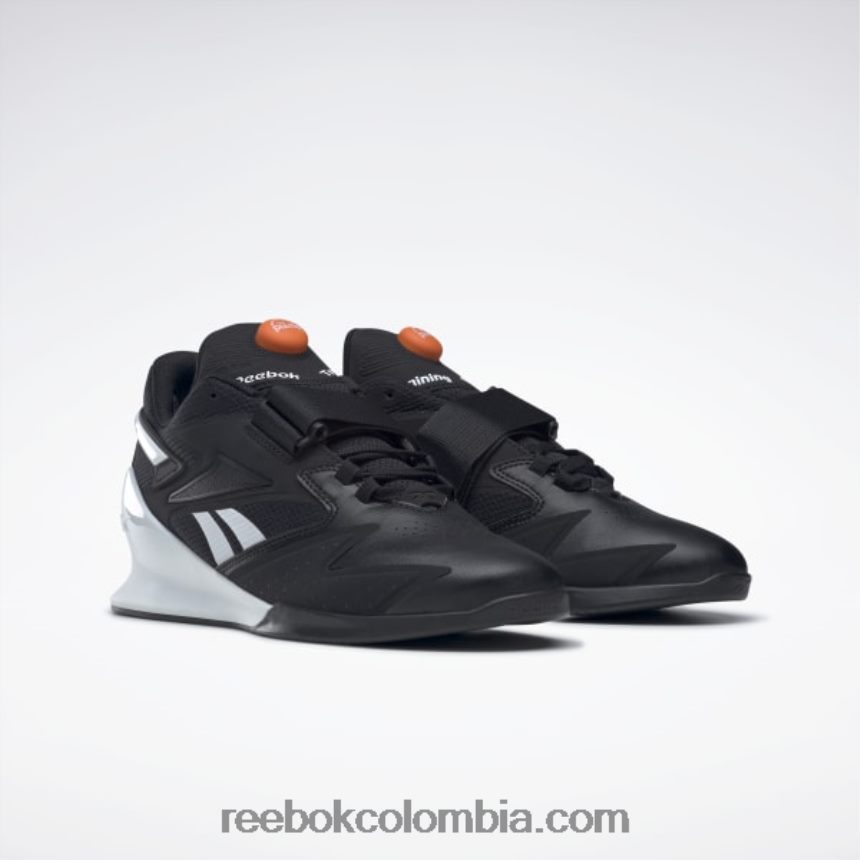 hombres negro núcleo/blanco ftwr/naranja aplastante s23-r zapatos de levantamiento de pesas para hombre legacy lifter iii Reebok D260LP1069