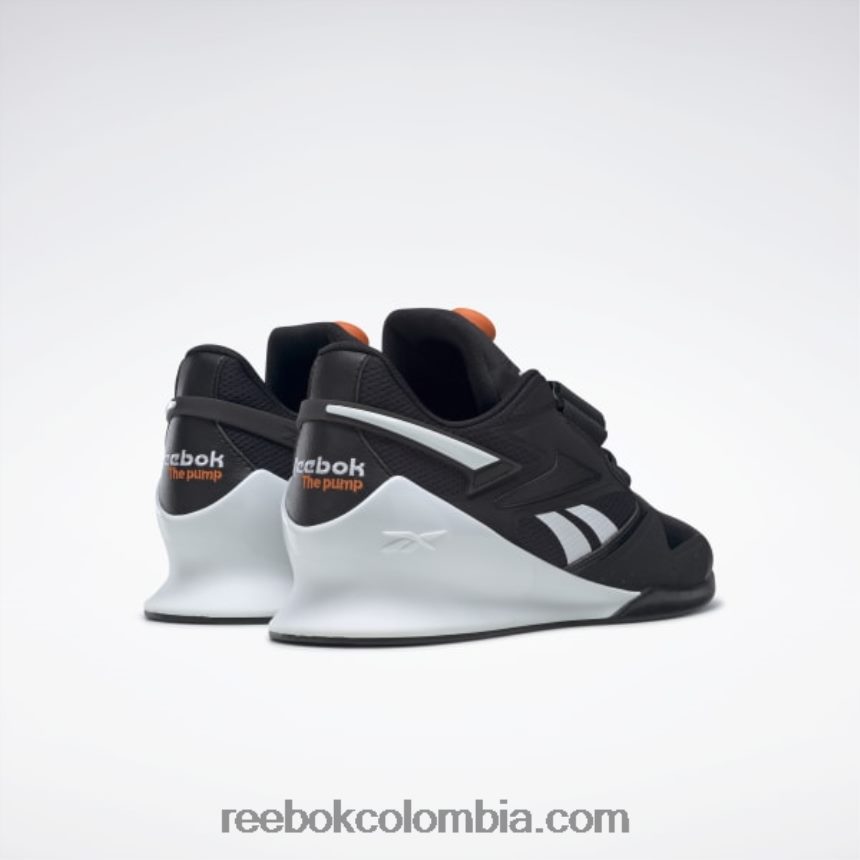 hombres negro núcleo/blanco ftwr/naranja aplastante s23-r zapatos de levantamiento de pesas para hombre legacy lifter iii Reebok D260LP1069
