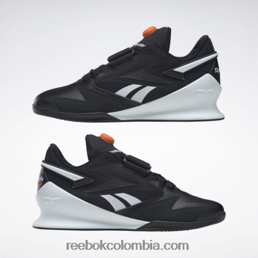 hombres negro núcleo/blanco ftwr/naranja aplastante s23-r zapatos de levantamiento de pesas para hombre legacy lifter iii Reebok D260LP1069