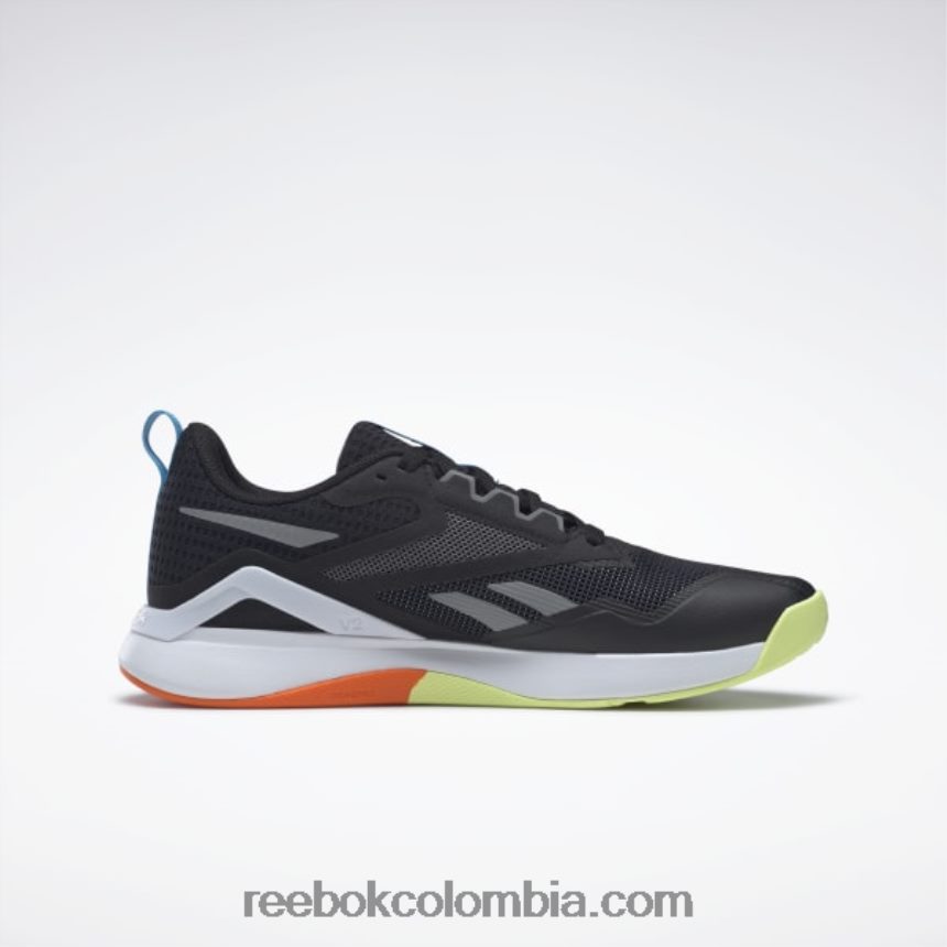 hombres negro núcleo/gris puro 6/naranja aplastante s23-r zapatillas de entrenamiento nanoflex tr 2.0 hombre Reebok D260LP1199