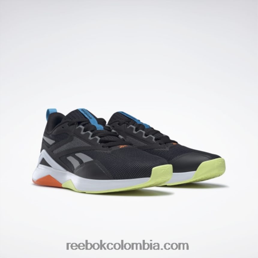 hombres negro núcleo/gris puro 6/naranja aplastante s23-r zapatillas de entrenamiento nanoflex tr 2.0 hombre Reebok D260LP1199