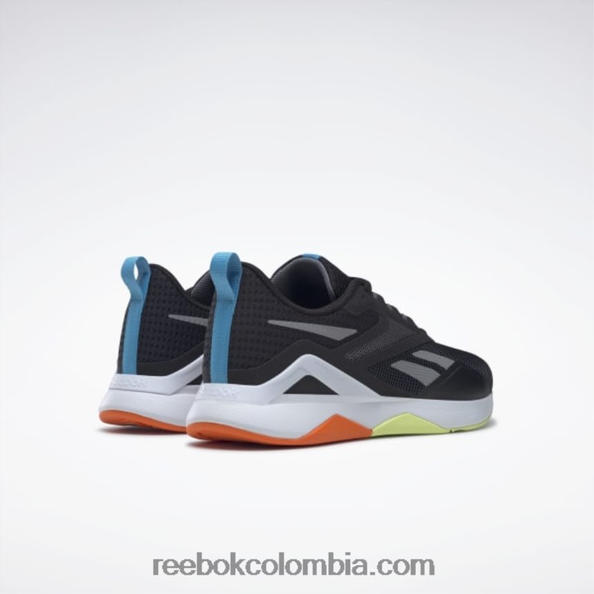 hombres negro núcleo/gris puro 6/naranja aplastante s23-r zapatillas de entrenamiento nanoflex tr 2.0 hombre Reebok D260LP1199