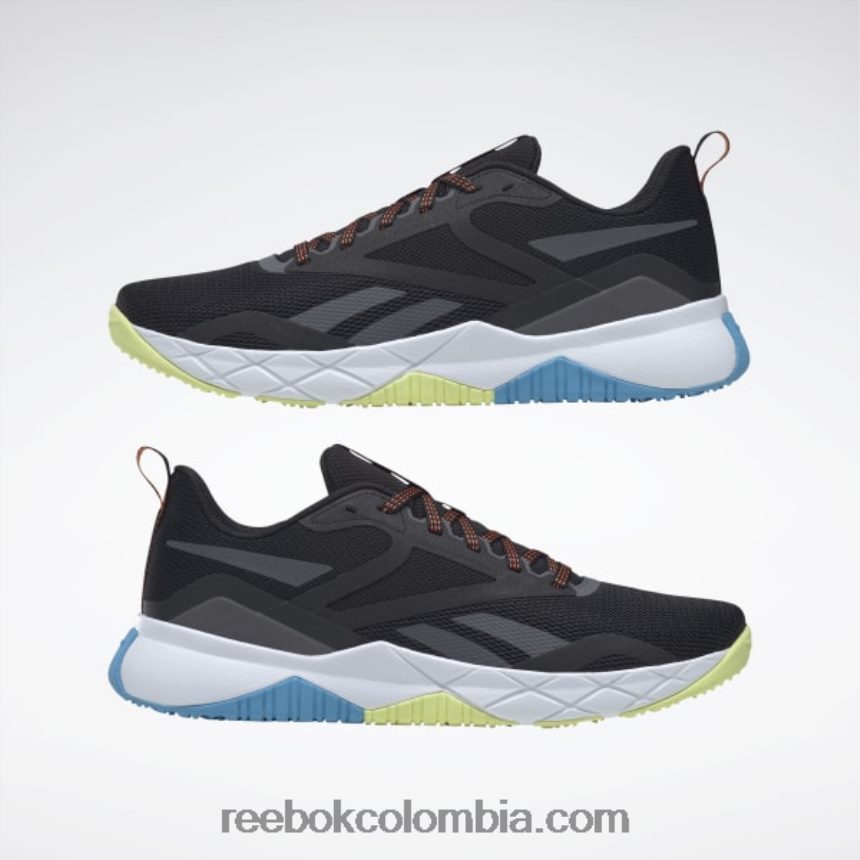 hombres negro núcleo/gris puro 7/agua radiante zapatillas de entrenamiento nfx hombre Reebok D260LP1324