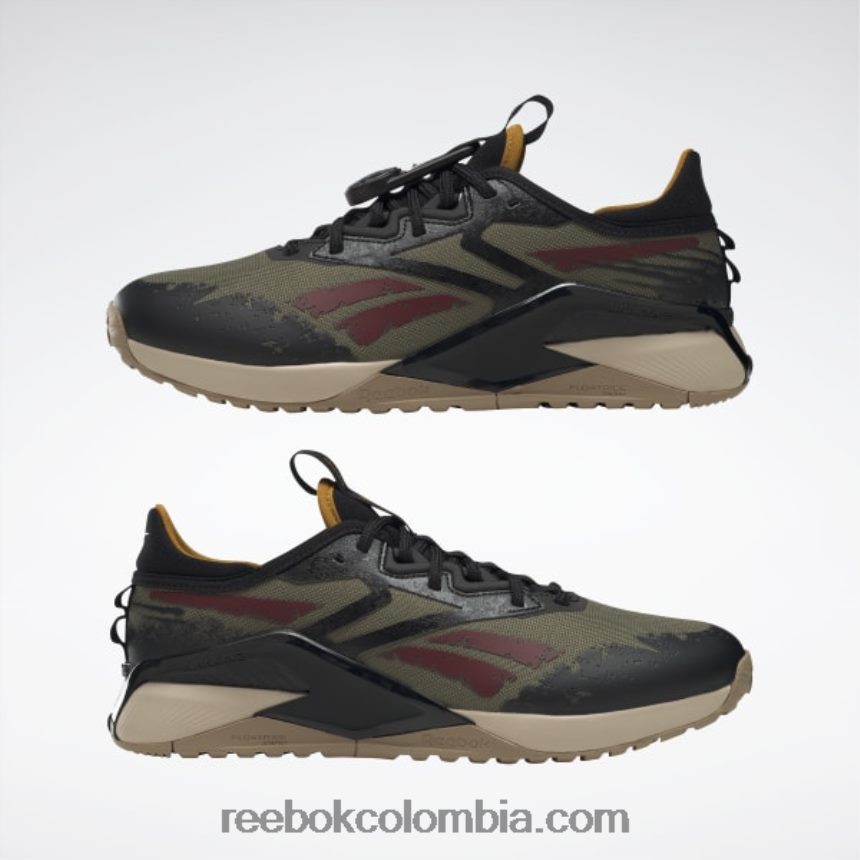 hombres oliva moderno/núcleo negro/caqui salvaje zapatillas de entrenamiento hombre jurassic world nano x2 adventure Reebok D260LP1052