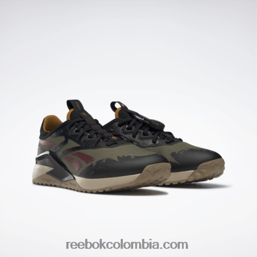 hombres oliva moderno/núcleo negro/caqui salvaje zapatillas de entrenamiento hombre jurassic world nano x2 adventure Reebok D260LP1052