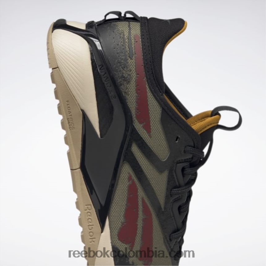 hombres oliva moderno/núcleo negro/caqui salvaje zapatillas de entrenamiento hombre jurassic world nano x2 adventure Reebok D260LP1052