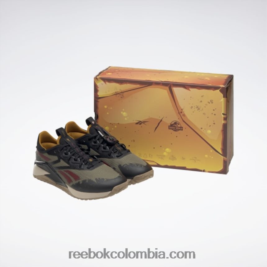 hombres oliva moderno/núcleo negro/caqui salvaje zapatillas de entrenamiento hombre jurassic world nano x2 adventure Reebok D260LP1052
