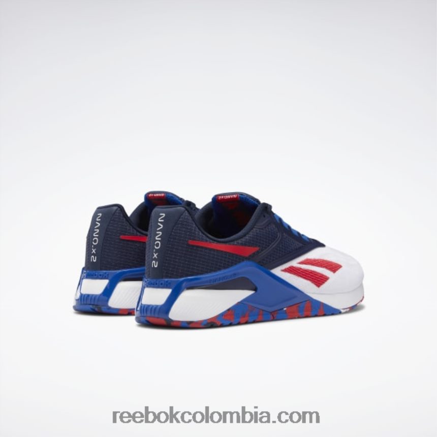 hombres vector azul marino/ftwr blanco/vector azul zapatillas de entrenamiento nano x2 para hombre Reebok D260LP1040