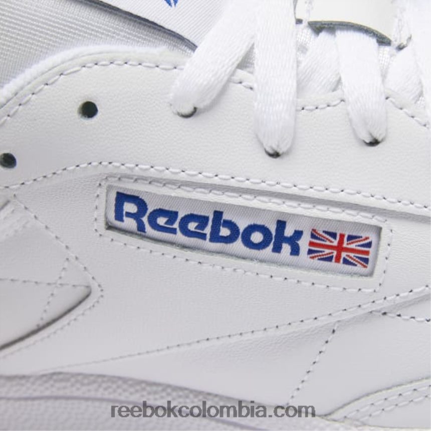 hombres blanco/azul rey/goma zapatillas club c 85 hombre Reebok D260LP1025