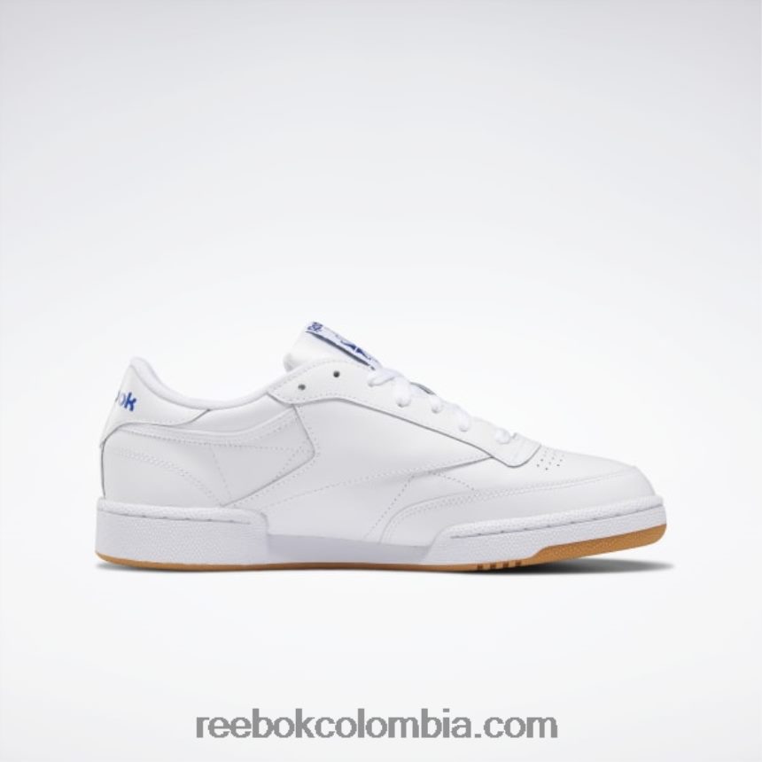 hombres blanco/azul rey/goma zapatillas club c 85 hombre Reebok D260LP1025