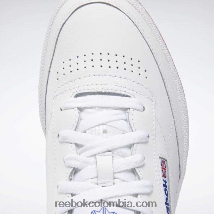 hombres blanco/azul rey/goma zapatillas club c 85 hombre Reebok D260LP1025