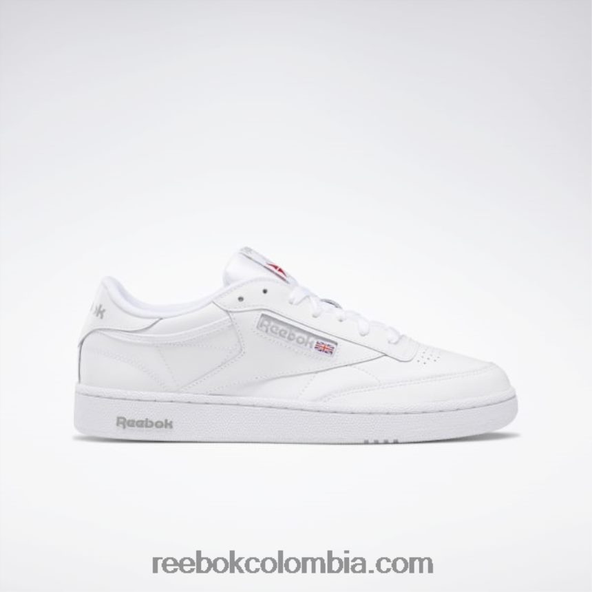 hombres blanco/gris puro zapatillas club c 85 hombre Reebok D260LP1023