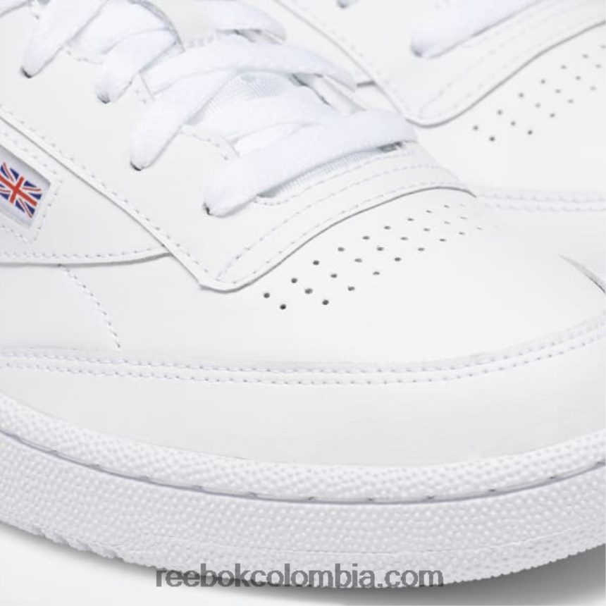 hombres blanco/gris puro zapatillas club c 85 hombre Reebok D260LP1023