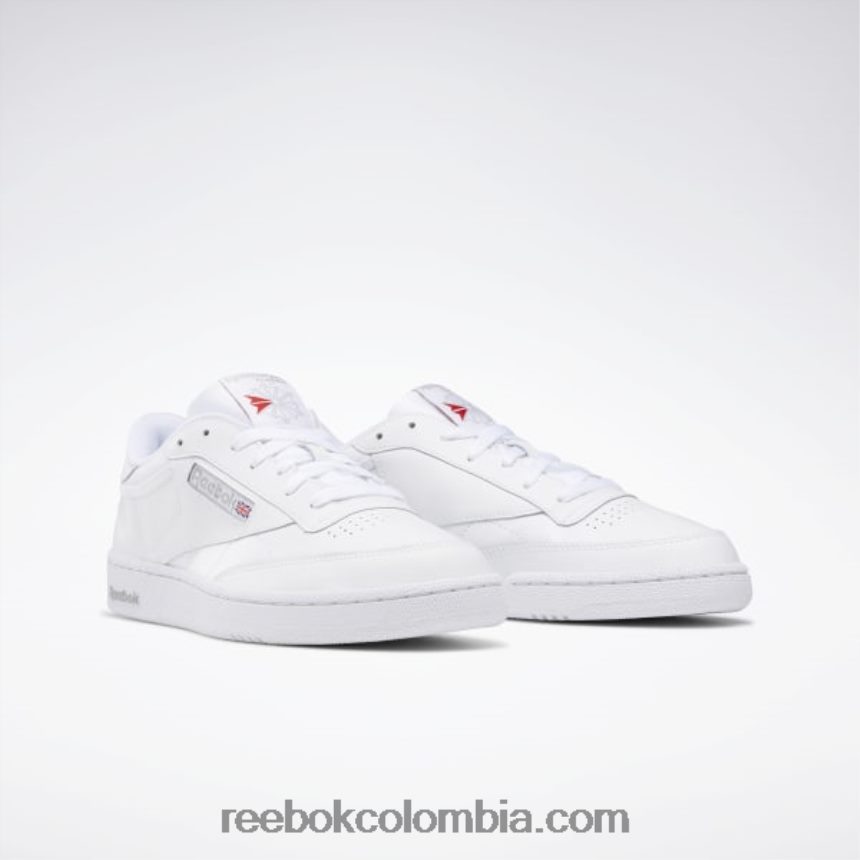 hombres blanco/gris puro zapatillas club c 85 hombre Reebok D260LP1023