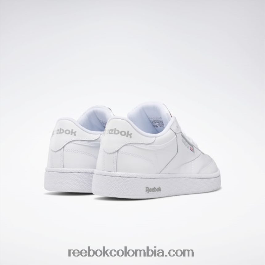 hombres blanco/gris puro zapatillas club c 85 hombre Reebok D260LP1023