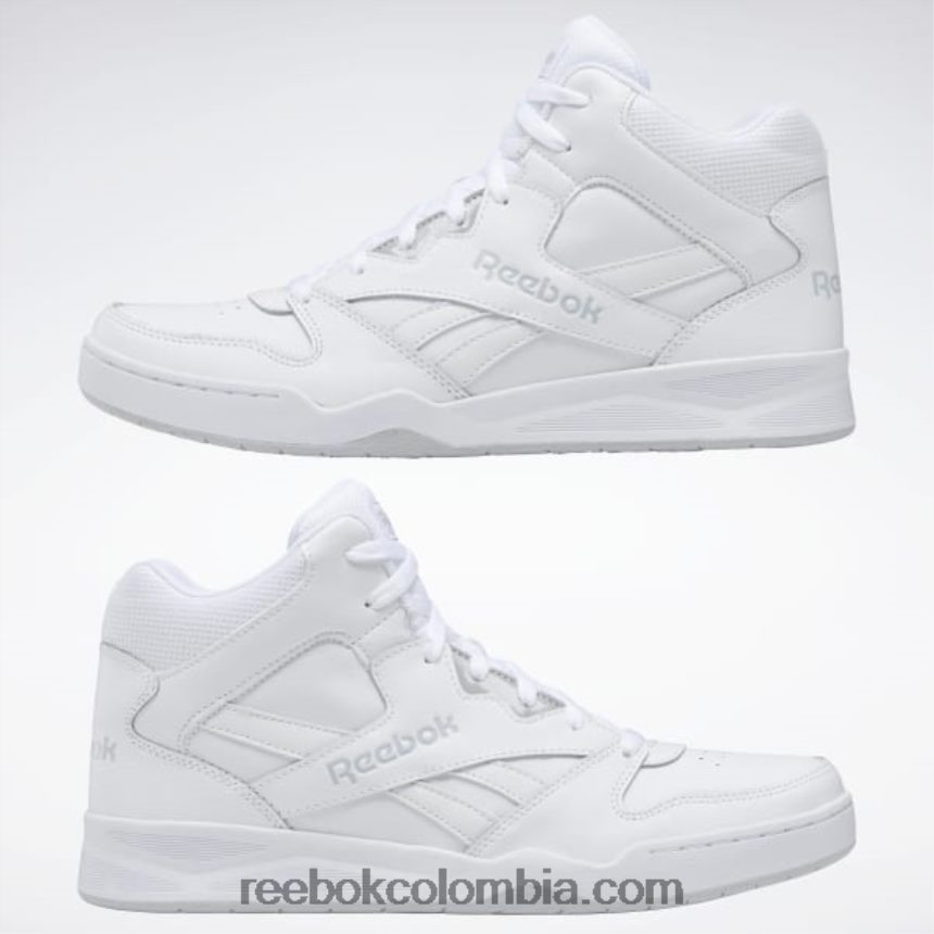 hombres blanco/lgh gris sólido royal bb 4500 hi 2 zapatillas de baloncesto para hombre Reebok D260LP1064