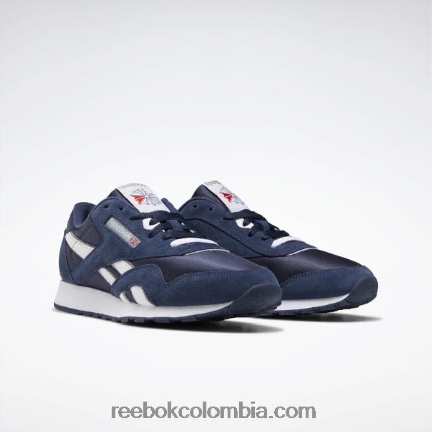 hombres equipo azul marino/platino zapatos clásicos de nailon para hombre Reebok D260LP1142