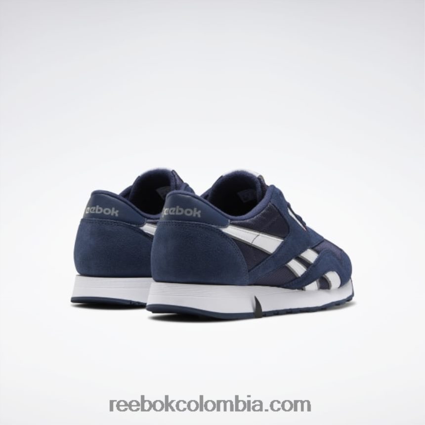 hombres equipo azul marino/platino zapatos clásicos de nailon para hombre Reebok D260LP1142