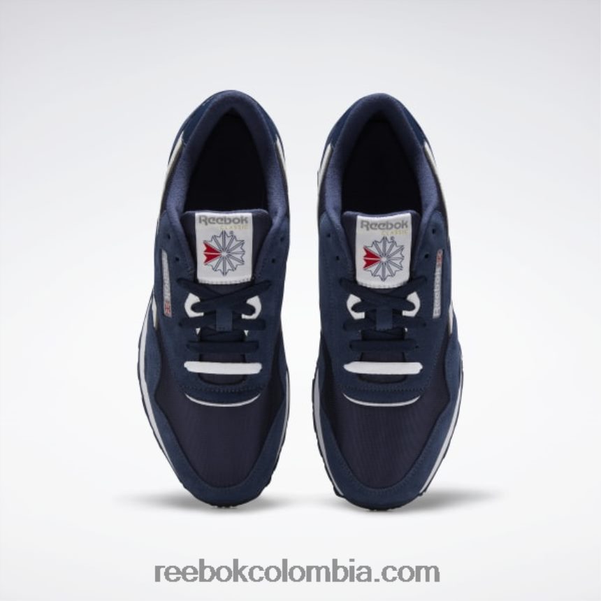 hombres equipo azul marino/platino zapatos clásicos de nailon para hombre Reebok D260LP1142
