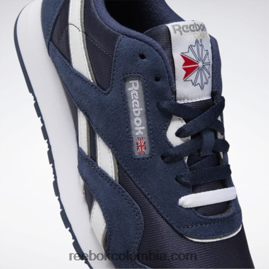 hombres equipo azul marino/platino zapatos clásicos de nailon para hombre Reebok D260LP1142