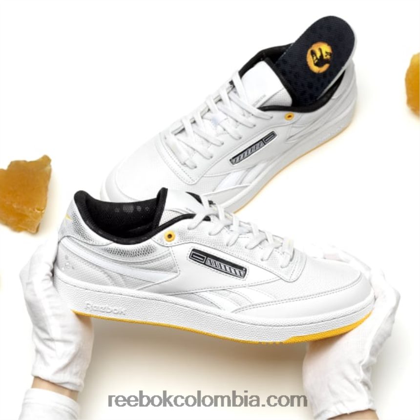 hombres espíritu blanco/plata met./oro pista zapatos de hombre jurassic world club c venganza Reebok D260LP1086