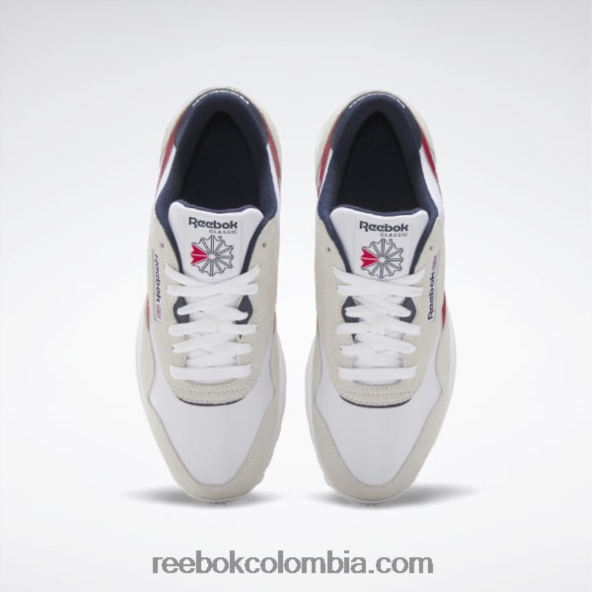 hombres ftwr blanco/flash rojo/vector azul marino zapatos clásicos de nailon para hombre Reebok D260LP1100