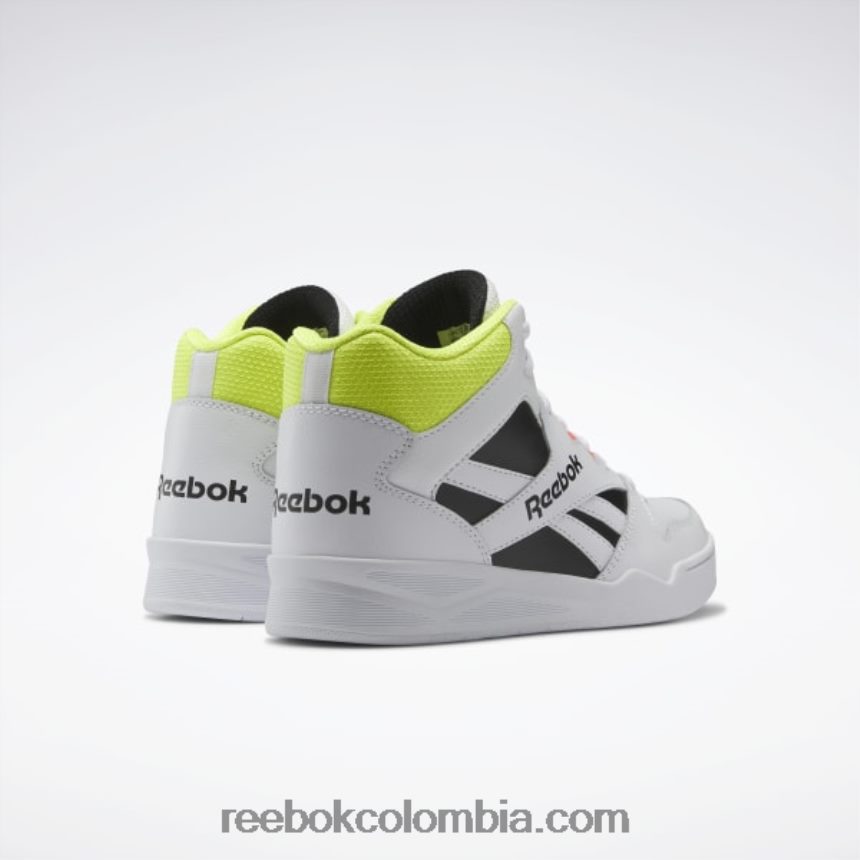 hombres ftwr blanco/núcleo negro/ácido solar amarillo royal bb 4500 hi 2 zapatillas de baloncesto para hombre Reebok D260LP1112