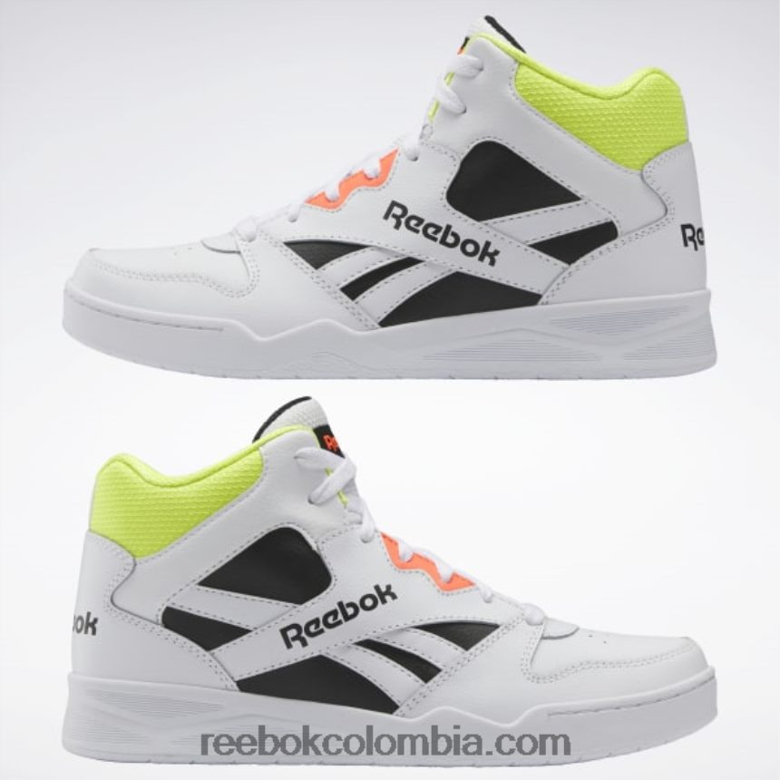 hombres ftwr blanco/núcleo negro/ácido solar amarillo royal bb 4500 hi 2 zapatillas de baloncesto para hombre Reebok D260LP1112