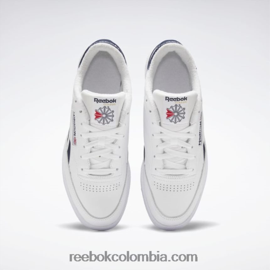 hombres ftwr blanco/vector azul marino club c venganza zapatos Reebok D260LP1081