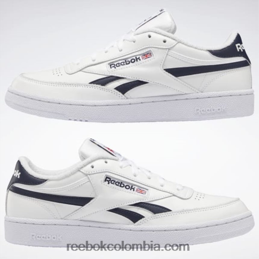 hombres ftwr blanco/vector azul marino club c venganza zapatos Reebok D260LP1081