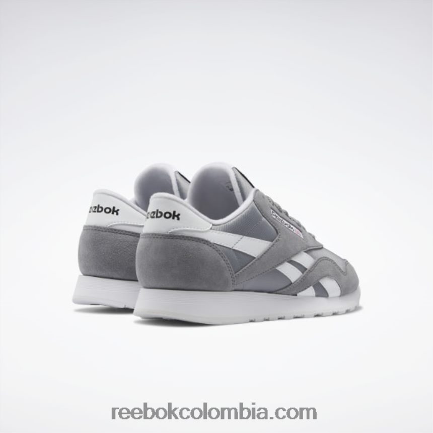 hombres gris puro 5/ftwr blanco zapatos clásicos de nailon para hombre Reebok D260LP1047