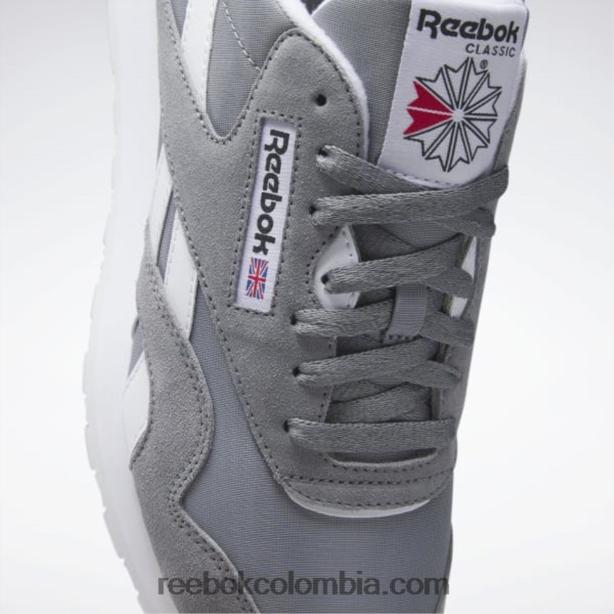 hombres gris puro 5/ftwr blanco zapatos clásicos de nailon para hombre Reebok D260LP1047