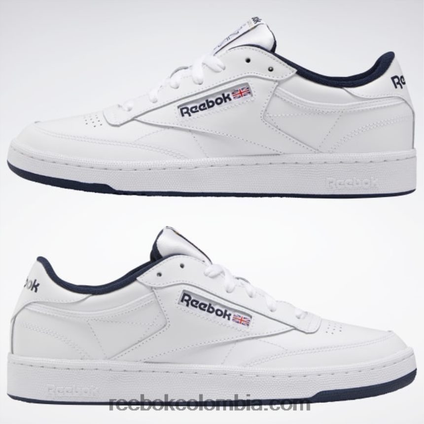 hombres naval Blanca zapatillas club c 85 hombre Reebok D260LP1033