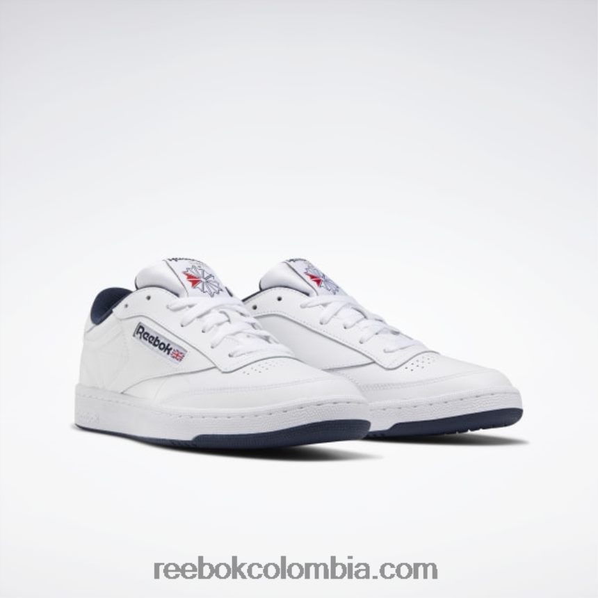 hombres naval Blanca zapatillas club c 85 hombre Reebok D260LP1033