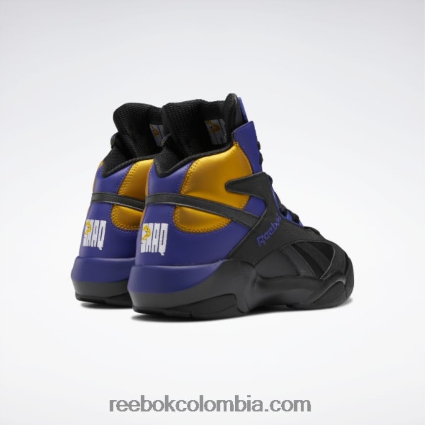 hombres negro básico/púrpura intenso/dorado universitario zapatillas de baloncesto shaq attaq Reebok D260LP1034