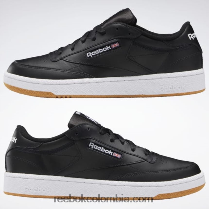 hombres negro/blanco/chicle zapatillas club c 85 hombre Reebok D260LP1152