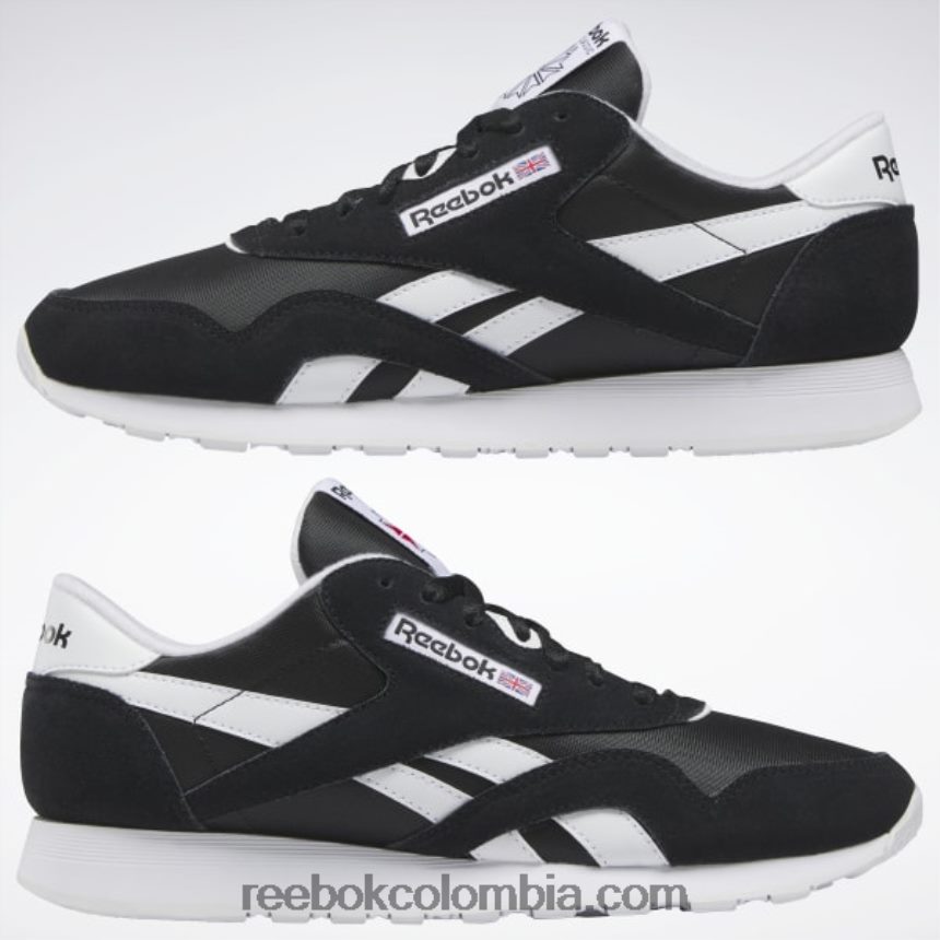 hombres negro núcleo/blanco ftwr zapatos clásicos de nailon para hombre Reebok D260LP1035