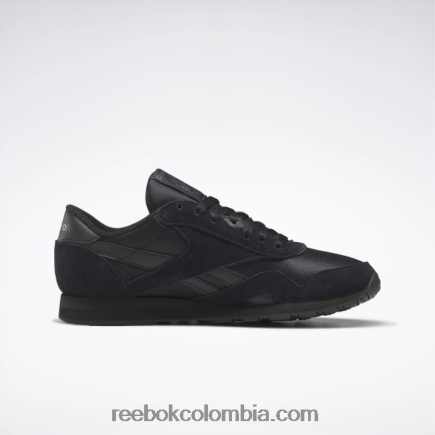 hombres negro núcleo/gris puro 7 zapatos clásicos de nailon para hombre Reebok D260LP1078