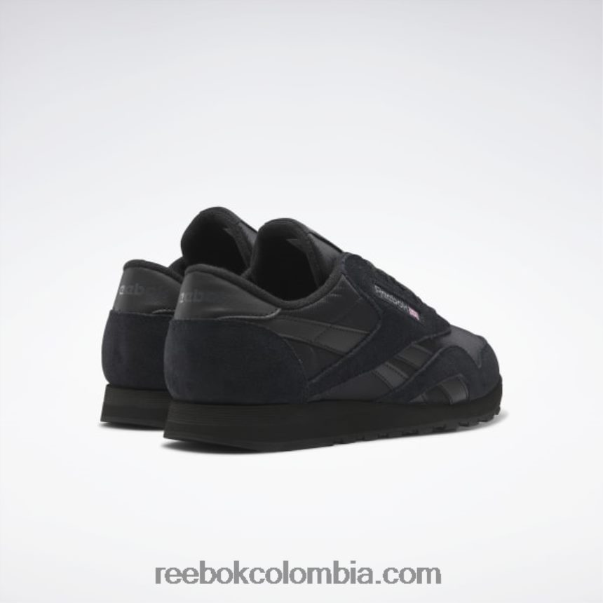 hombres negro núcleo/gris puro 7 zapatos clásicos de nailon para hombre Reebok D260LP1078