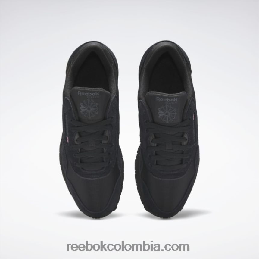 hombres negro núcleo/gris puro 7 zapatos clásicos de nailon para hombre Reebok D260LP1078