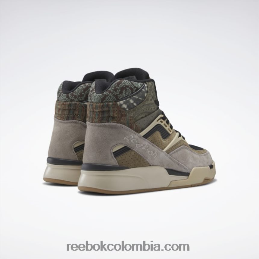 hombres negro núcleo/gris roca/beige utilitario zapatos de baloncesto de los hombres de la bomba tz Reebok D260LP1311